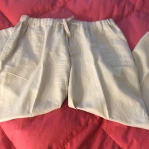 Columbia linen-blend drawstring pants